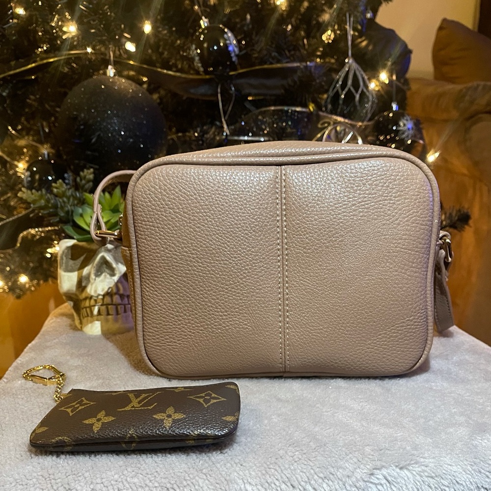 New La château beige cross body camera bag.